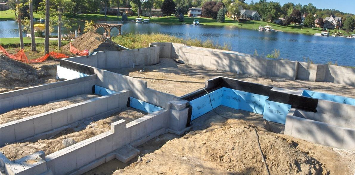 Lake Home Poured Wall Foundation